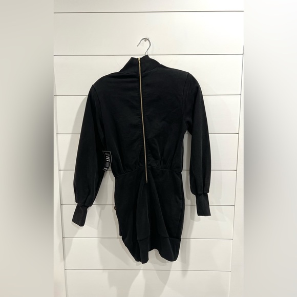 NWT Retrofete black Althea sweatshirt mini dress - Picture 6 of 9